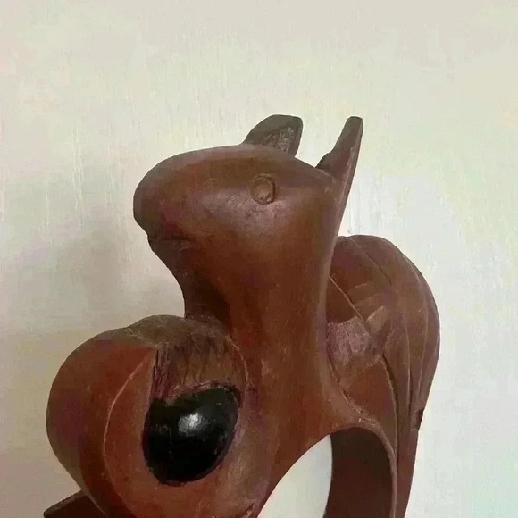 Vintage Wood Brown Squirrel Circle Picture Frame Home Decor Animal Cottagecore - Picture 4 of 10